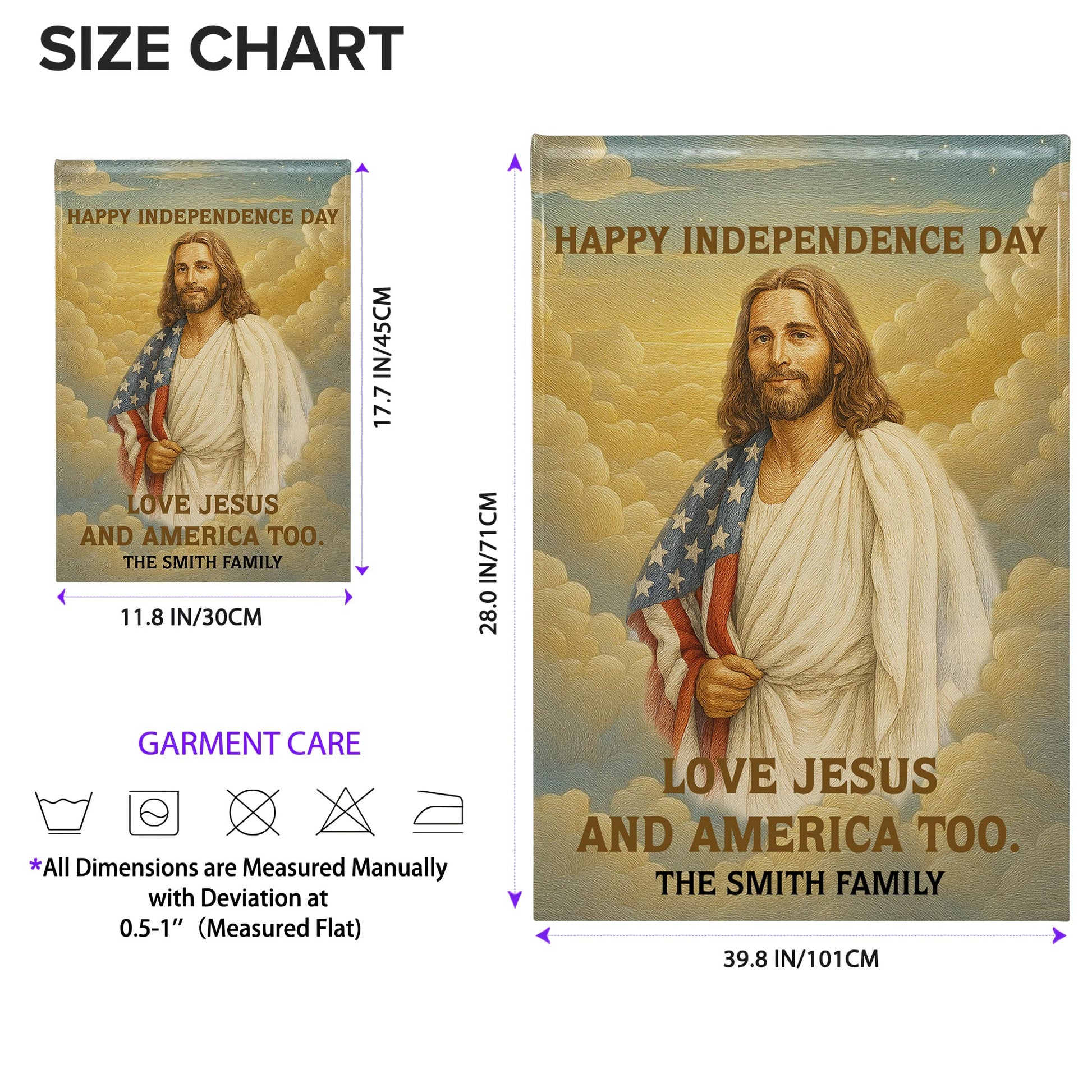 Happy Independence Day, Love Jesus And America Too, Jesus And American Flag