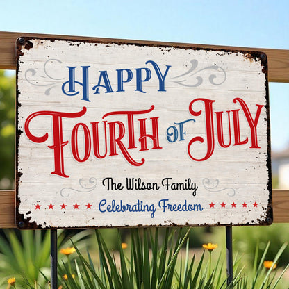 Happy Fourth Of July Celebrating Freedom