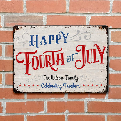 Happy Fourth Of July Celebrating Freedom