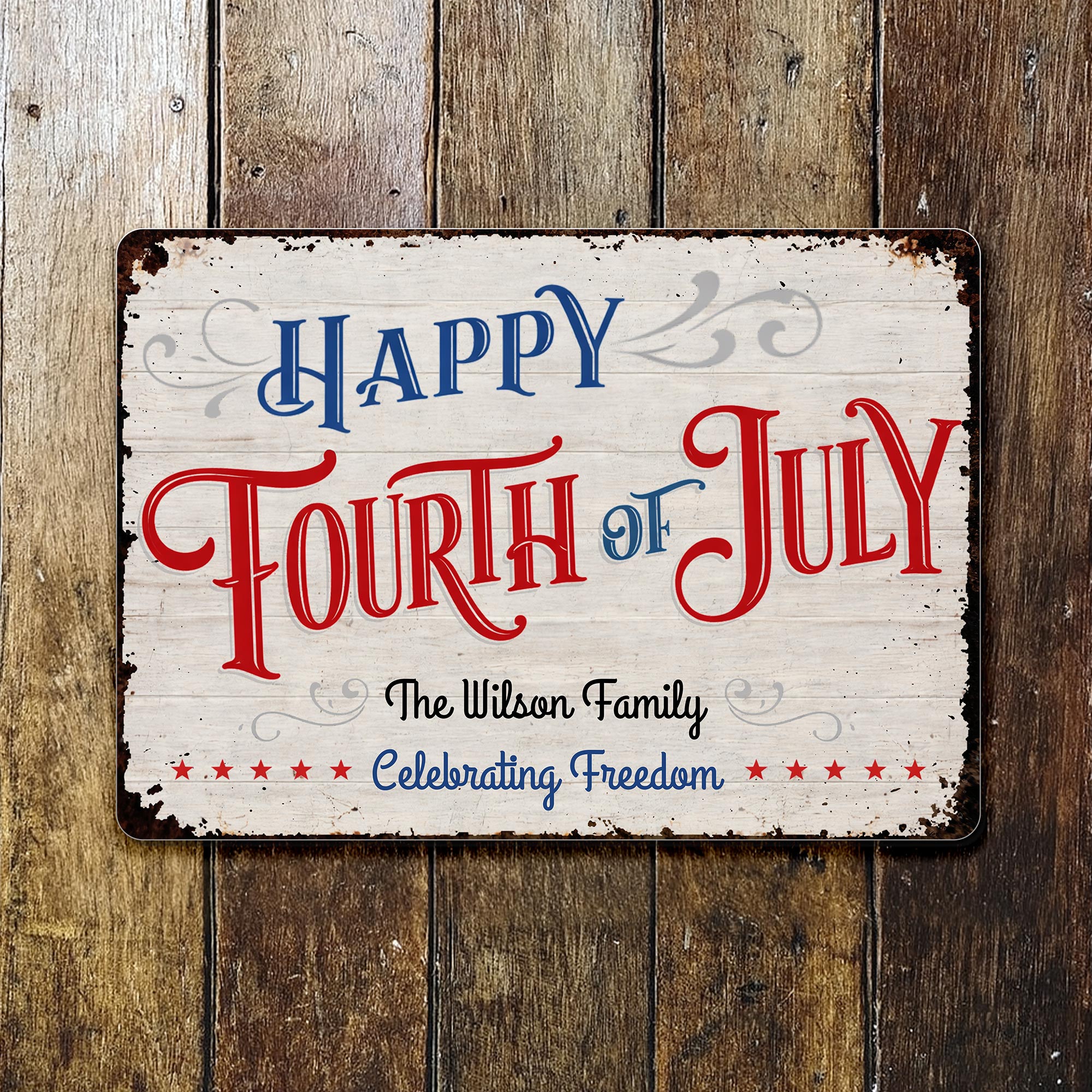 Happy Fourth Of July Celebrating Freedom, Metal Sign, Gift For ...