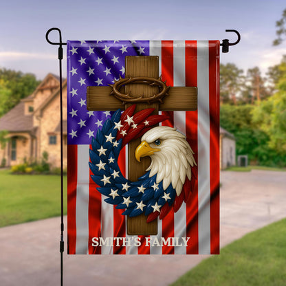 Smith's Family, American Flag, Eagle and Cross
