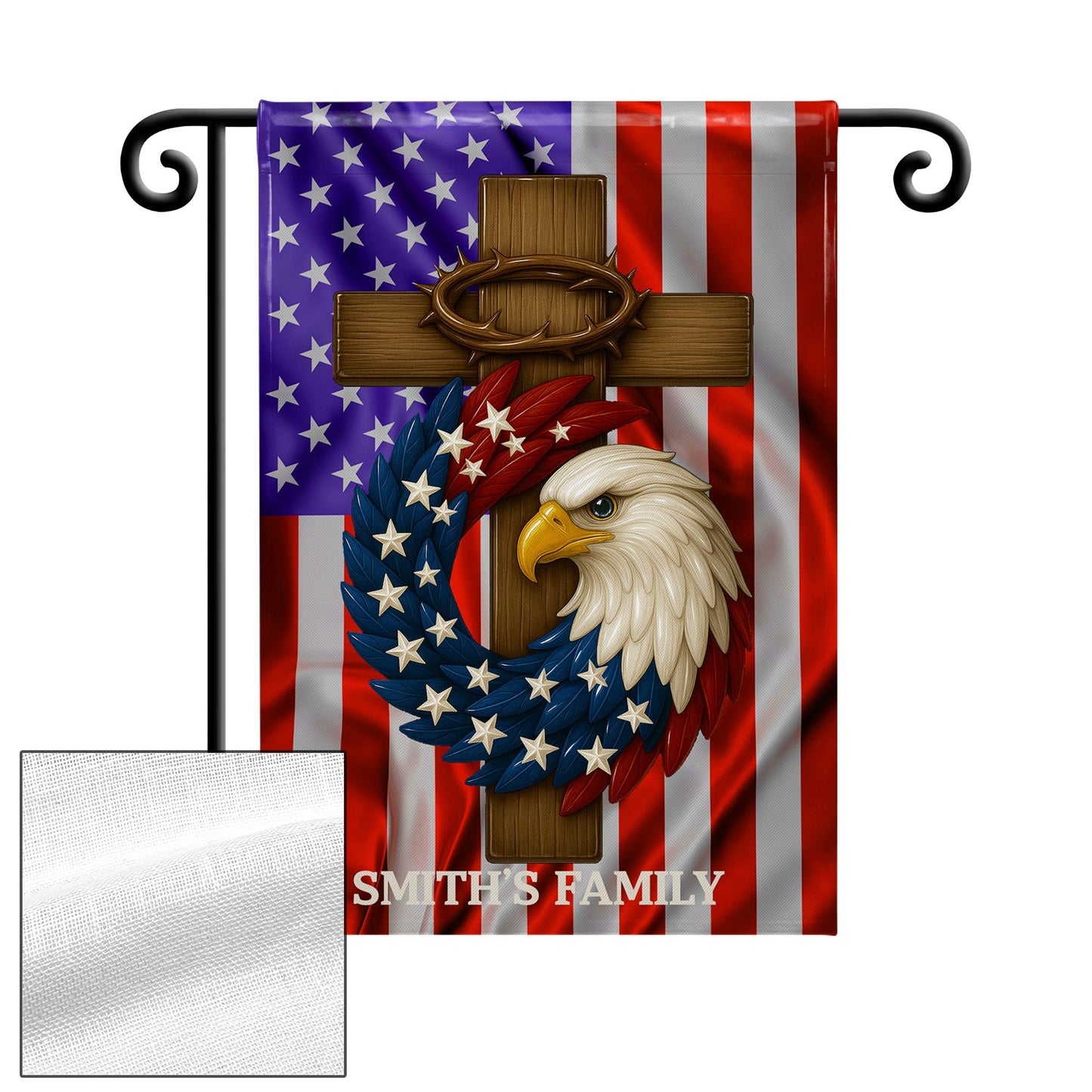 Smith's Family, American Flag, Eagle and Cross