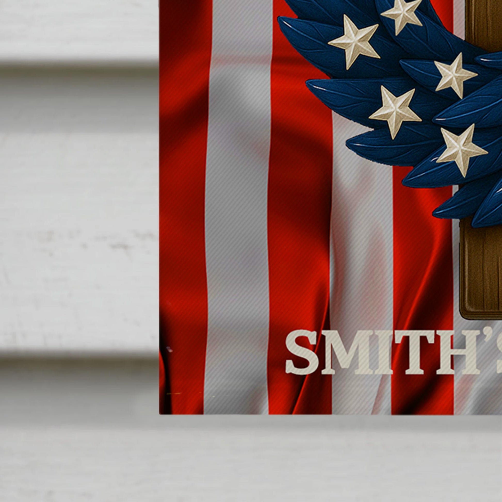 Smith's Family, American Flag, Eagle and Cross