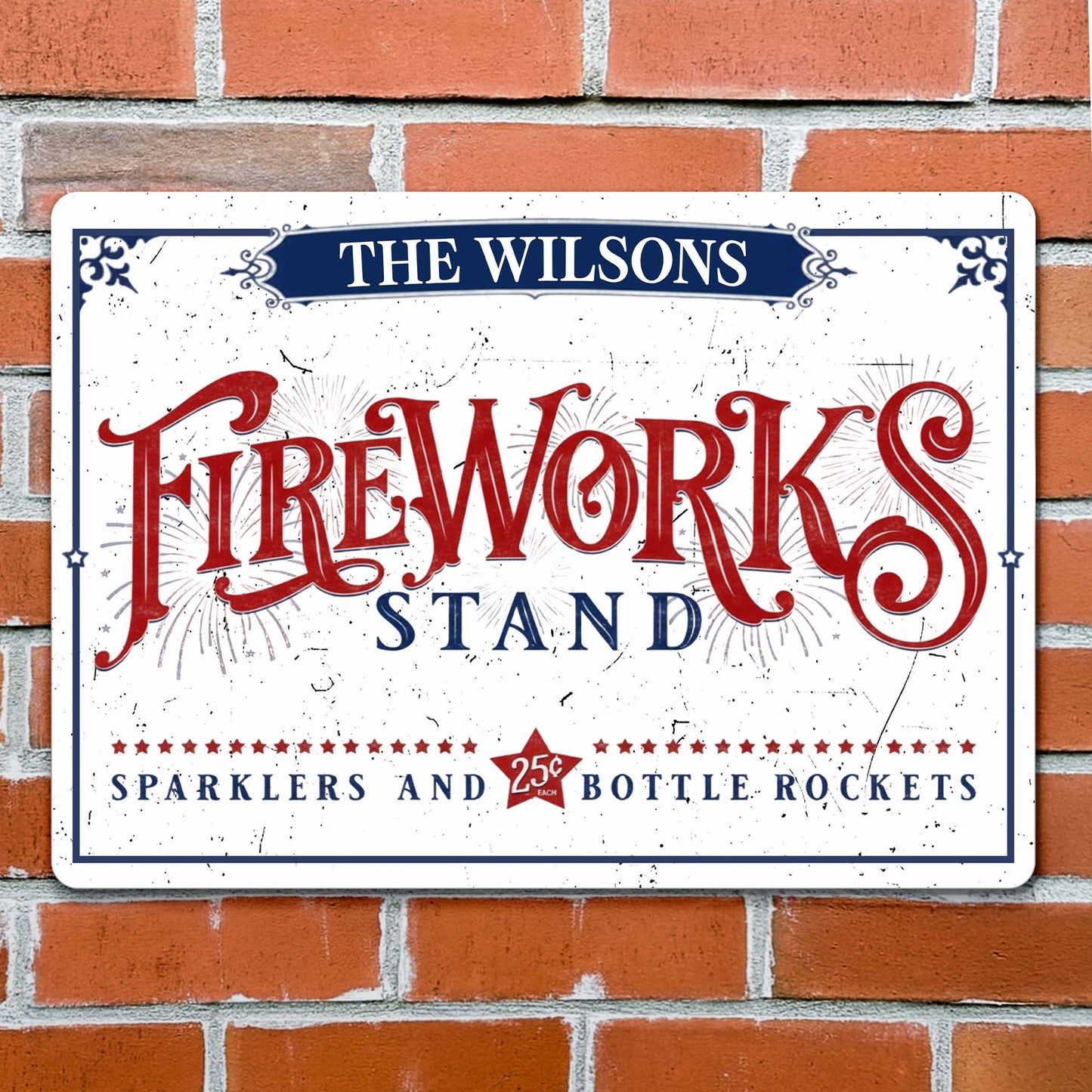 Fireworks Stand With Sparklers And Bottle Rockets Decor