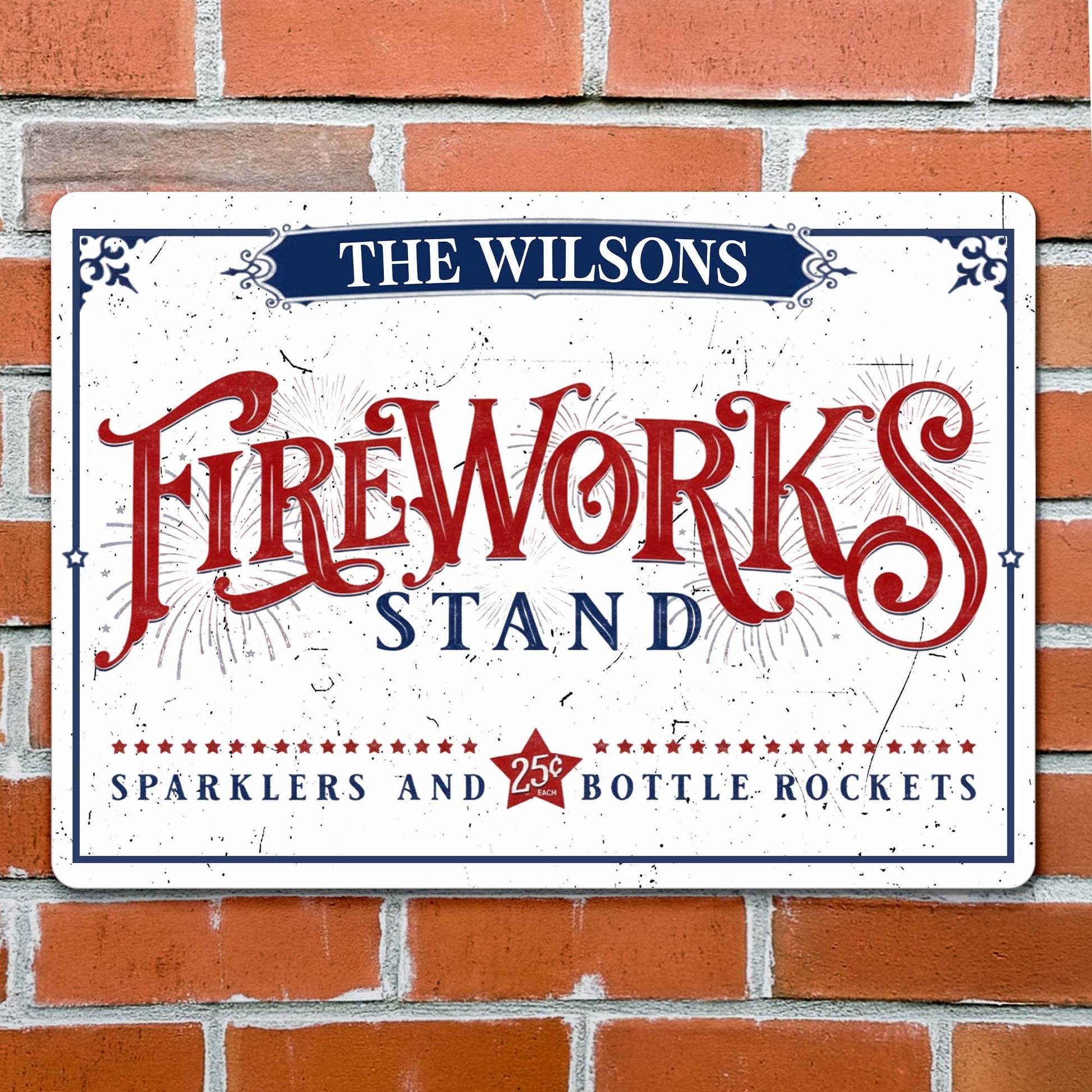 Fireworks Stand With Sparklers And Bottle Rockets Decor