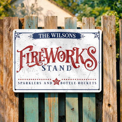 Fireworks Stand With Sparklers And Bottle Rockets Decor