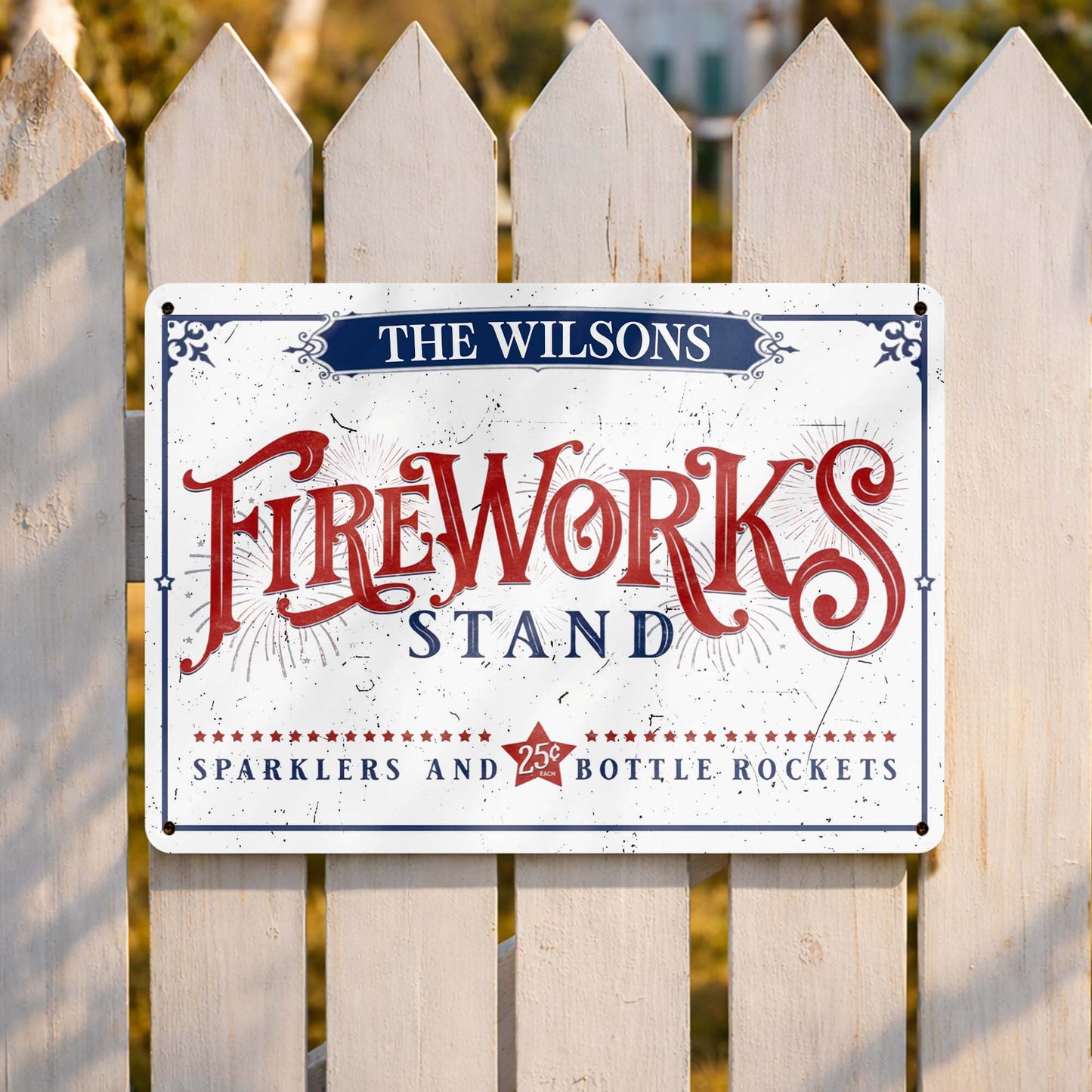 Fireworks Stand With Sparklers And Bottle Rockets Decor