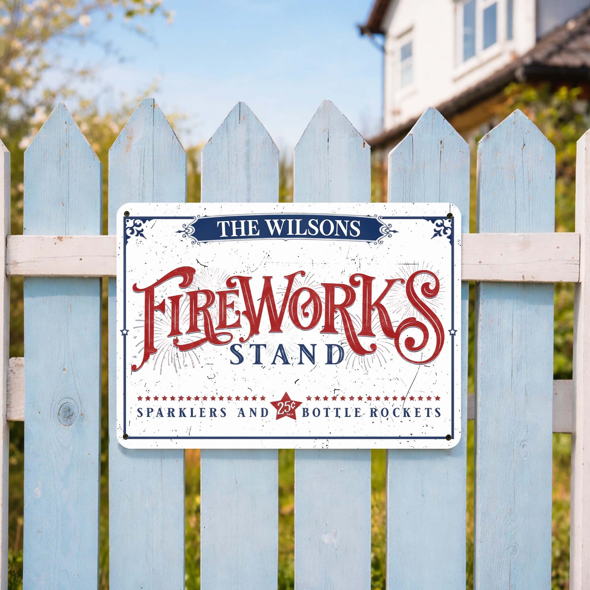 Fireworks Stand With Sparklers And Bottle Rockets Decor