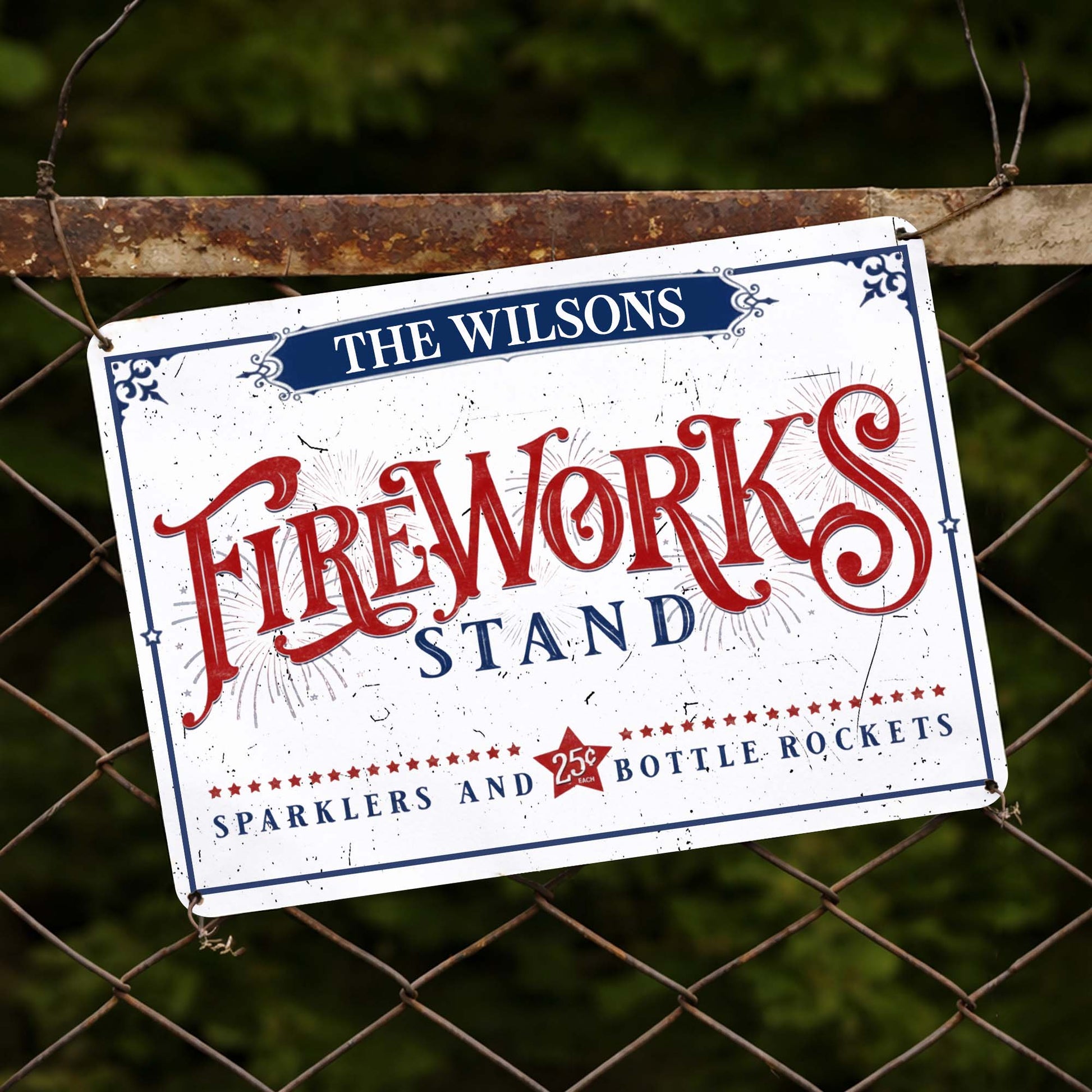 Fireworks Stand With Sparklers And Bottle Rockets Decor