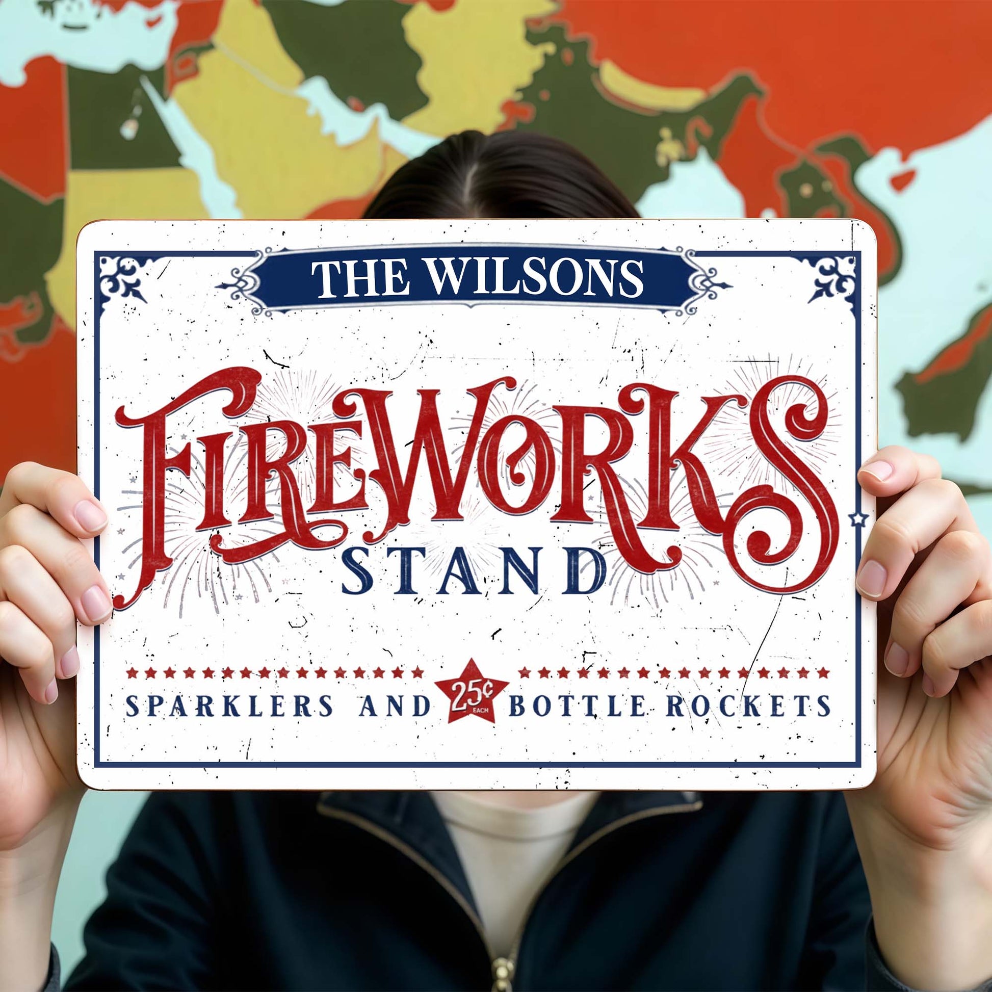 Fireworks Stand With Sparklers And Bottle Rockets Decor