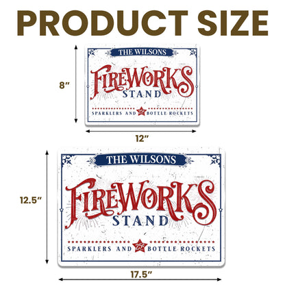Fireworks Stand With Sparklers And Bottle Rockets Decor