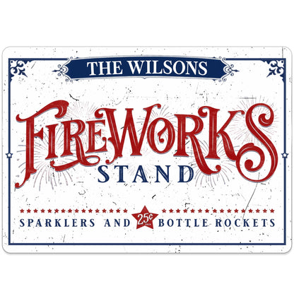 Fireworks Stand With Sparklers And Bottle Rockets Decor