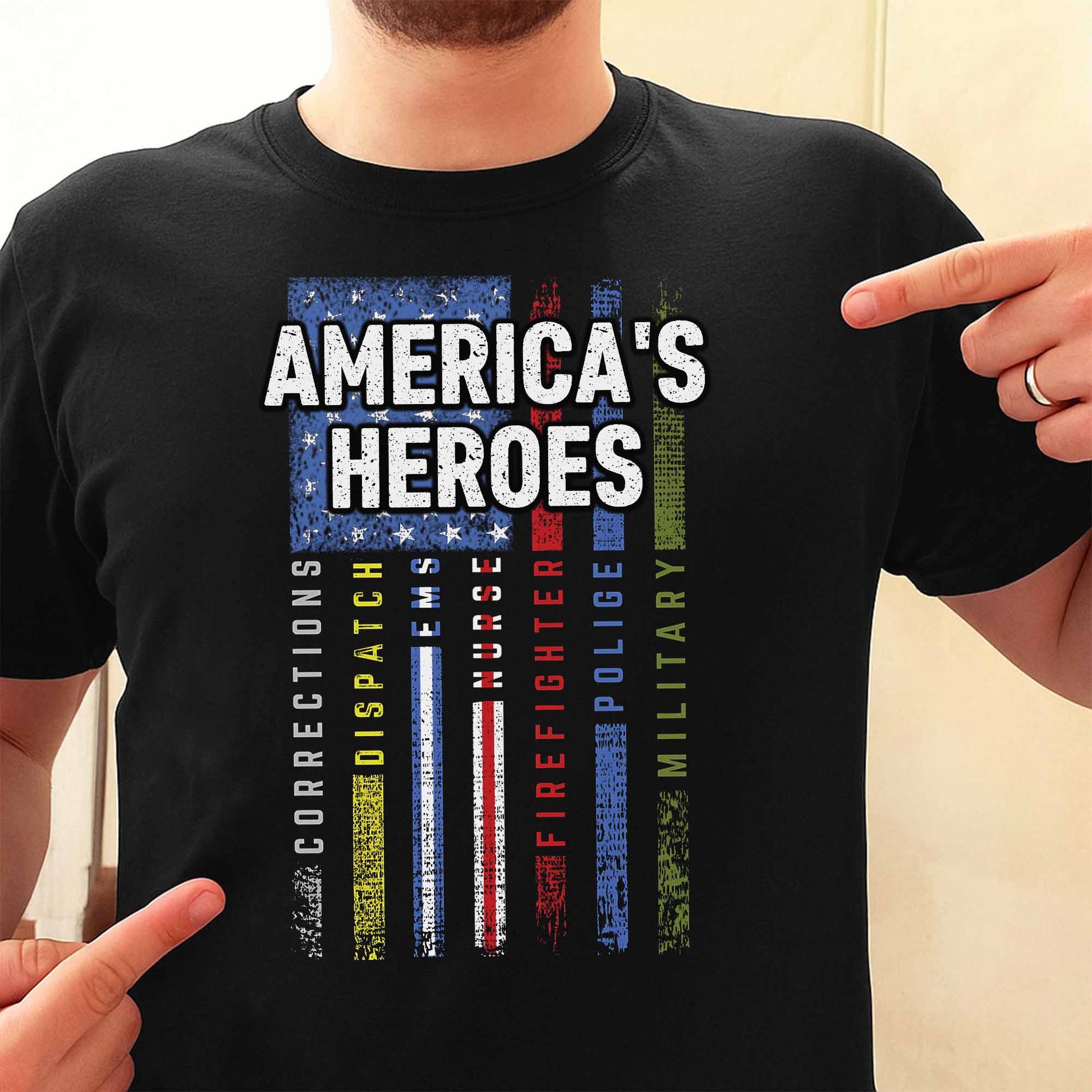 America's Heroes American Flag Design