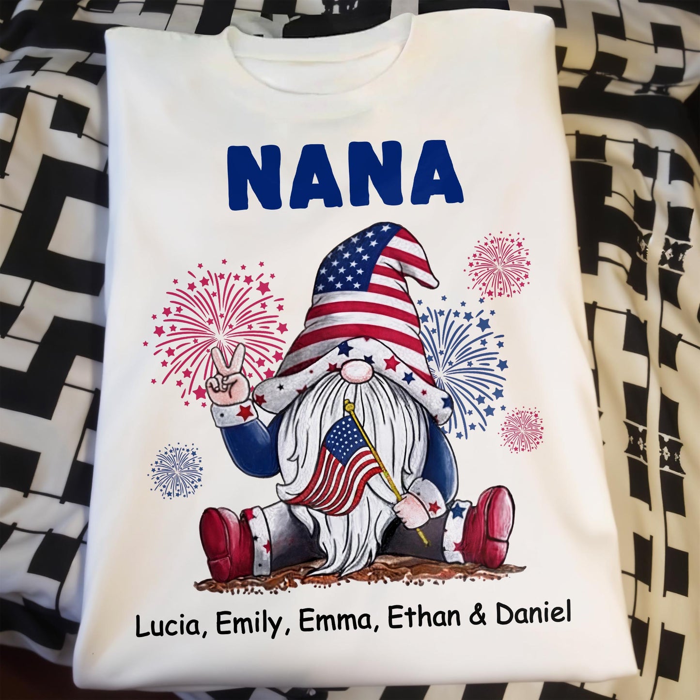 Celebrate Patriotic Pride With Festive Gnome And Fireworks