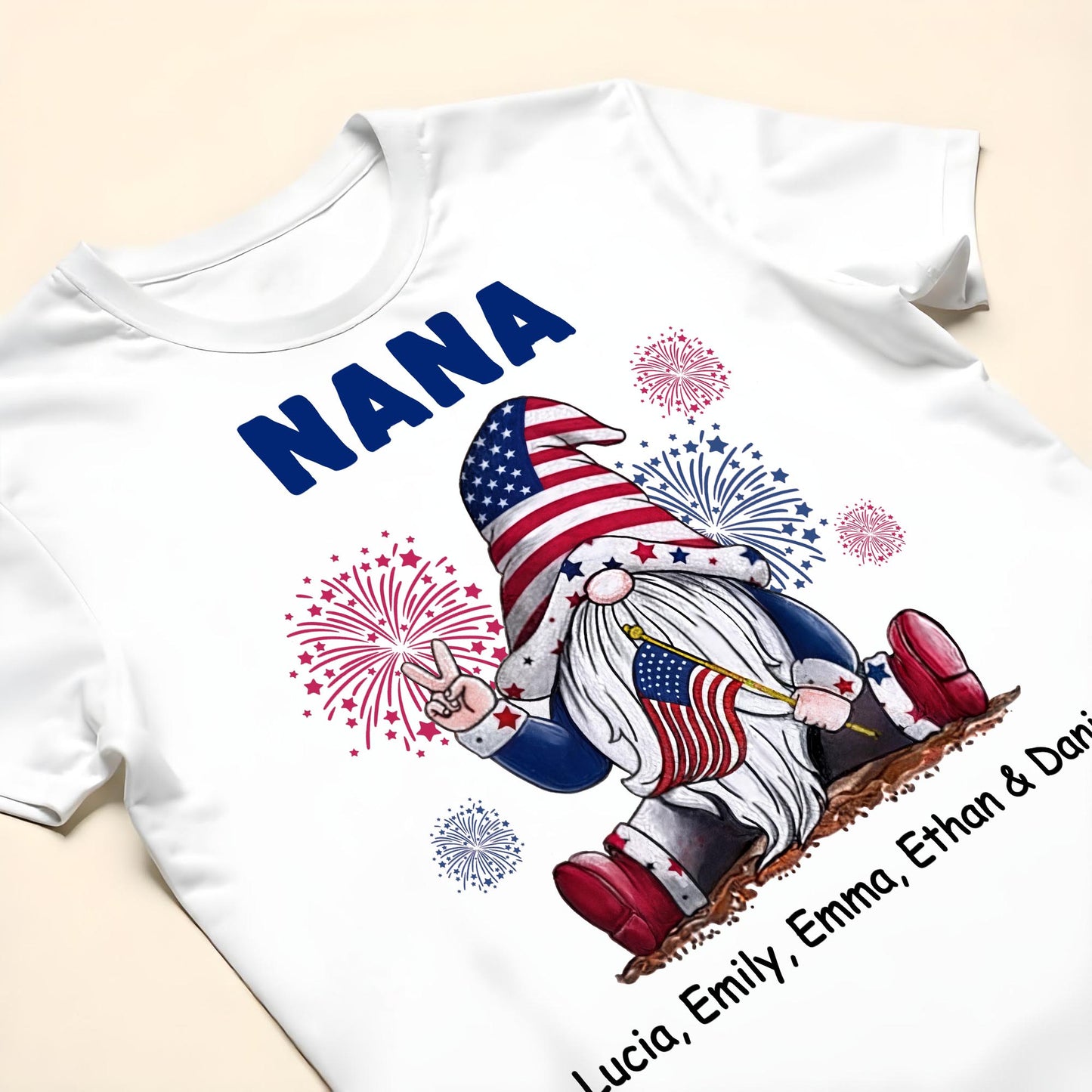 Celebrate Patriotic Pride With Festive Gnome And Fireworks