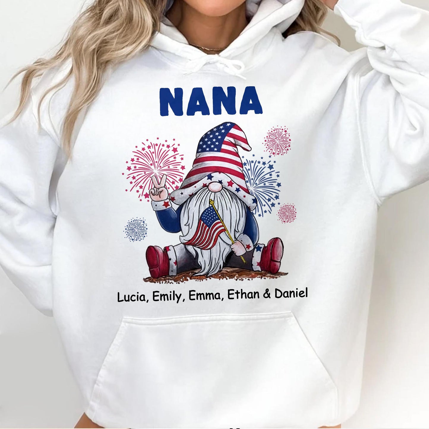 Celebrate Patriotic Pride With Festive Gnome And Fireworks