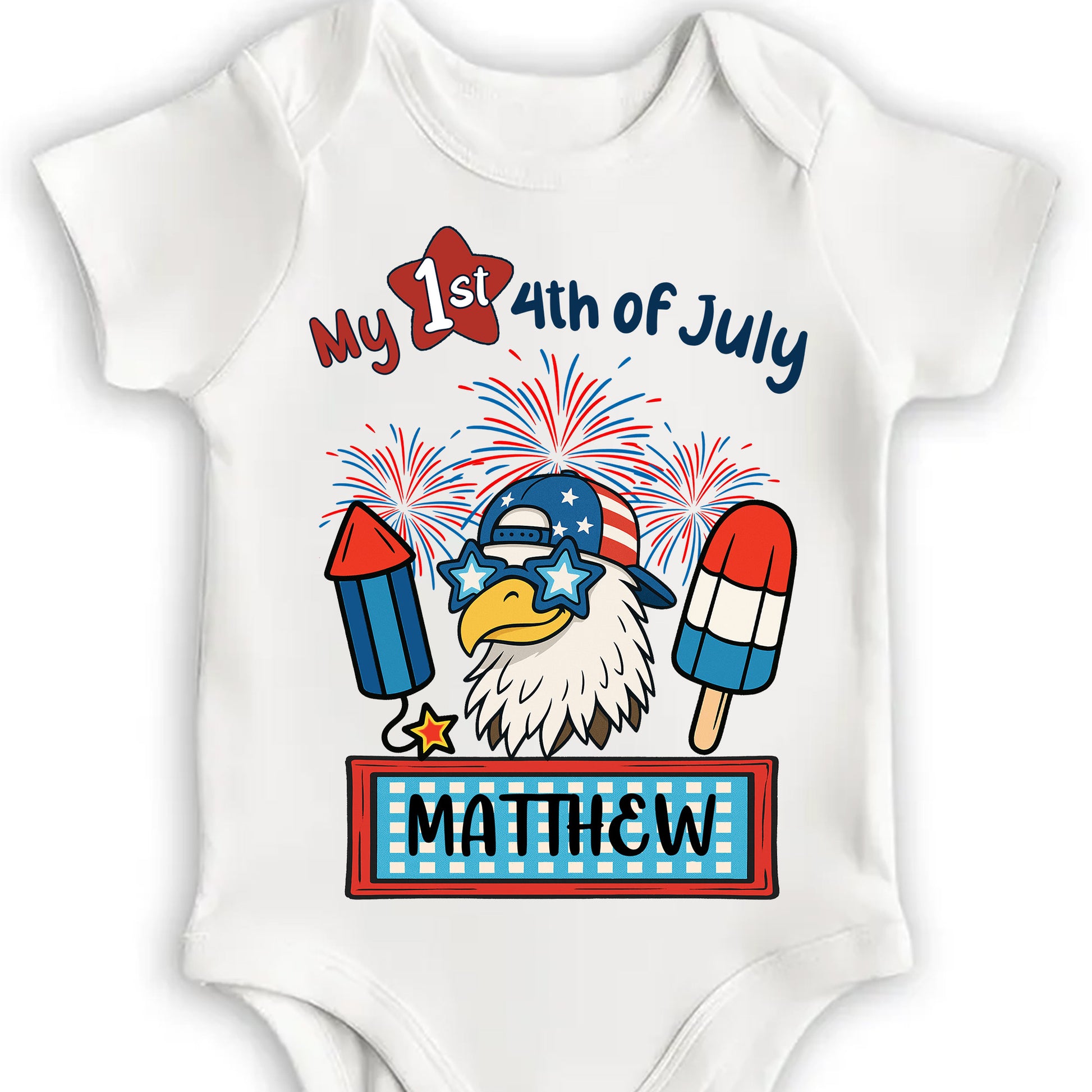 My 1st 4th of July Eagle And Fireworks