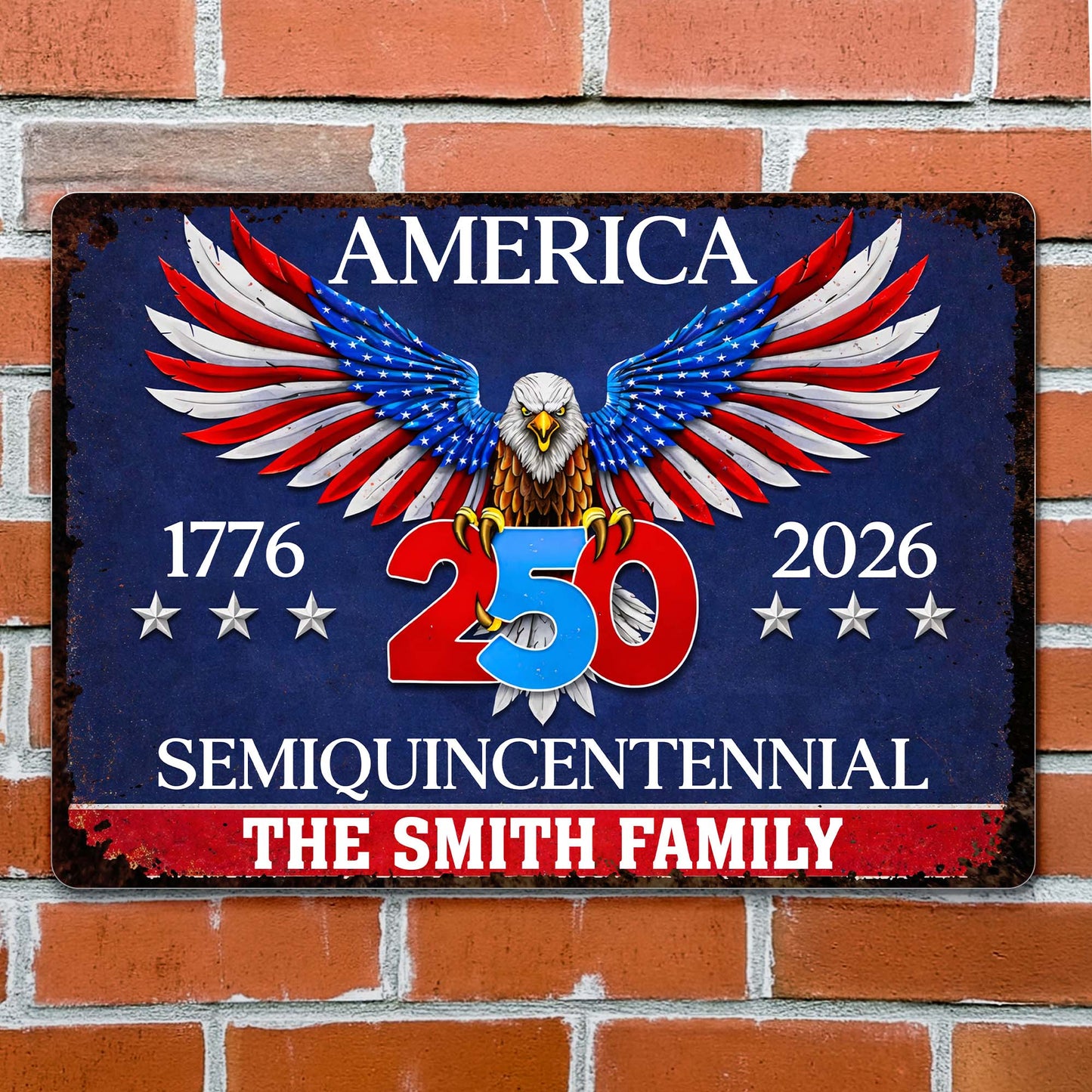 Celebrate America's Semiquicentennial With Eagle And Stars
