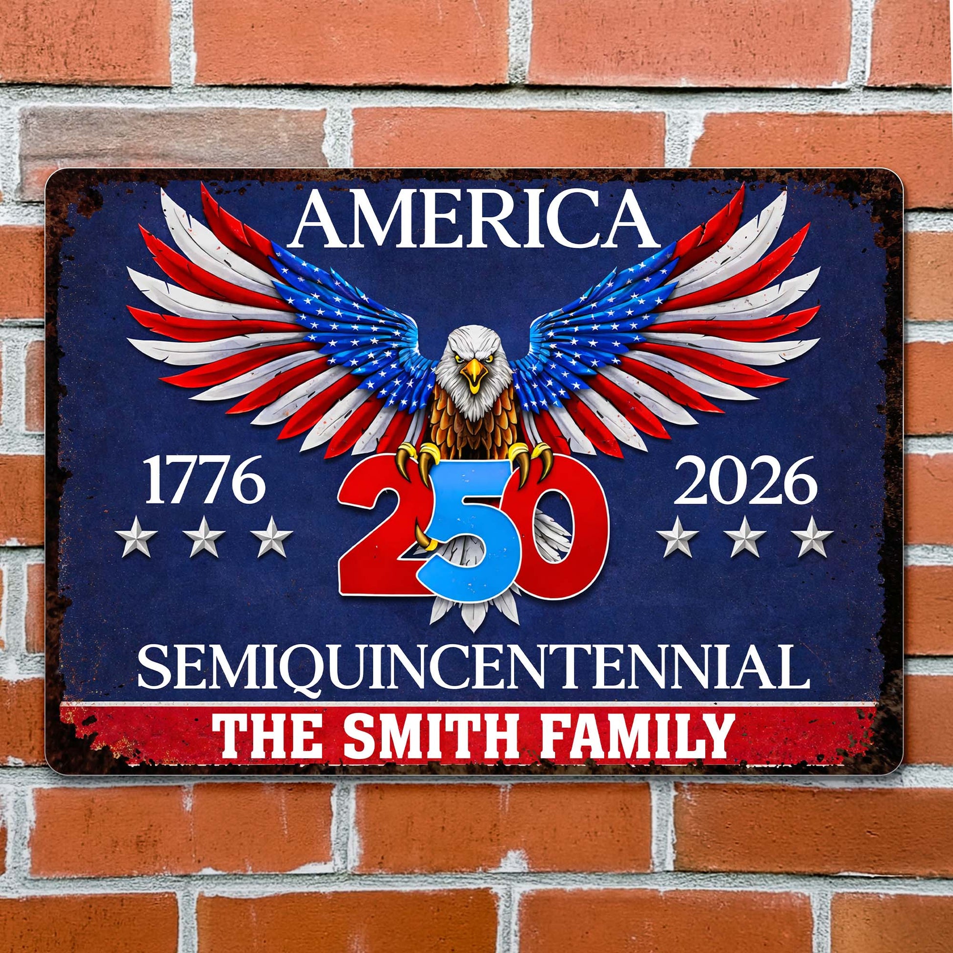 Celebrate America's Semiquicentennial With Eagle And Stars