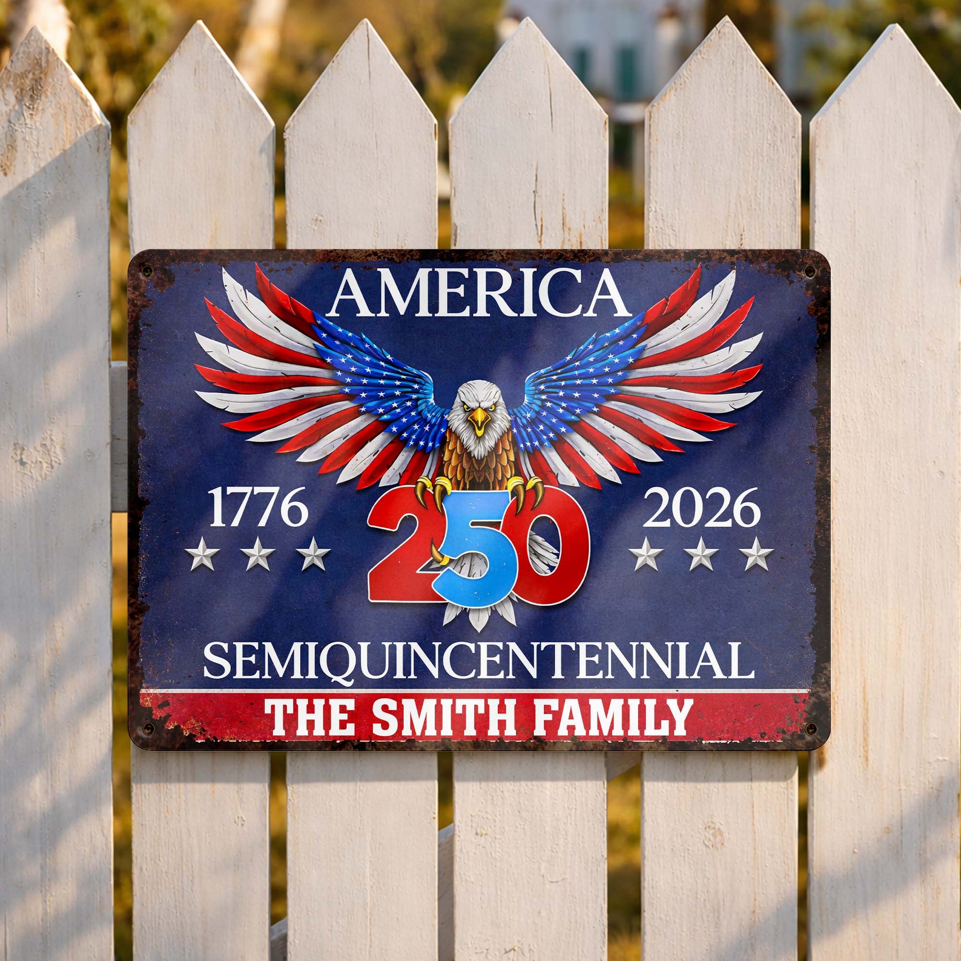 Celebrate America's Semiquicentennial With Eagle And Stars