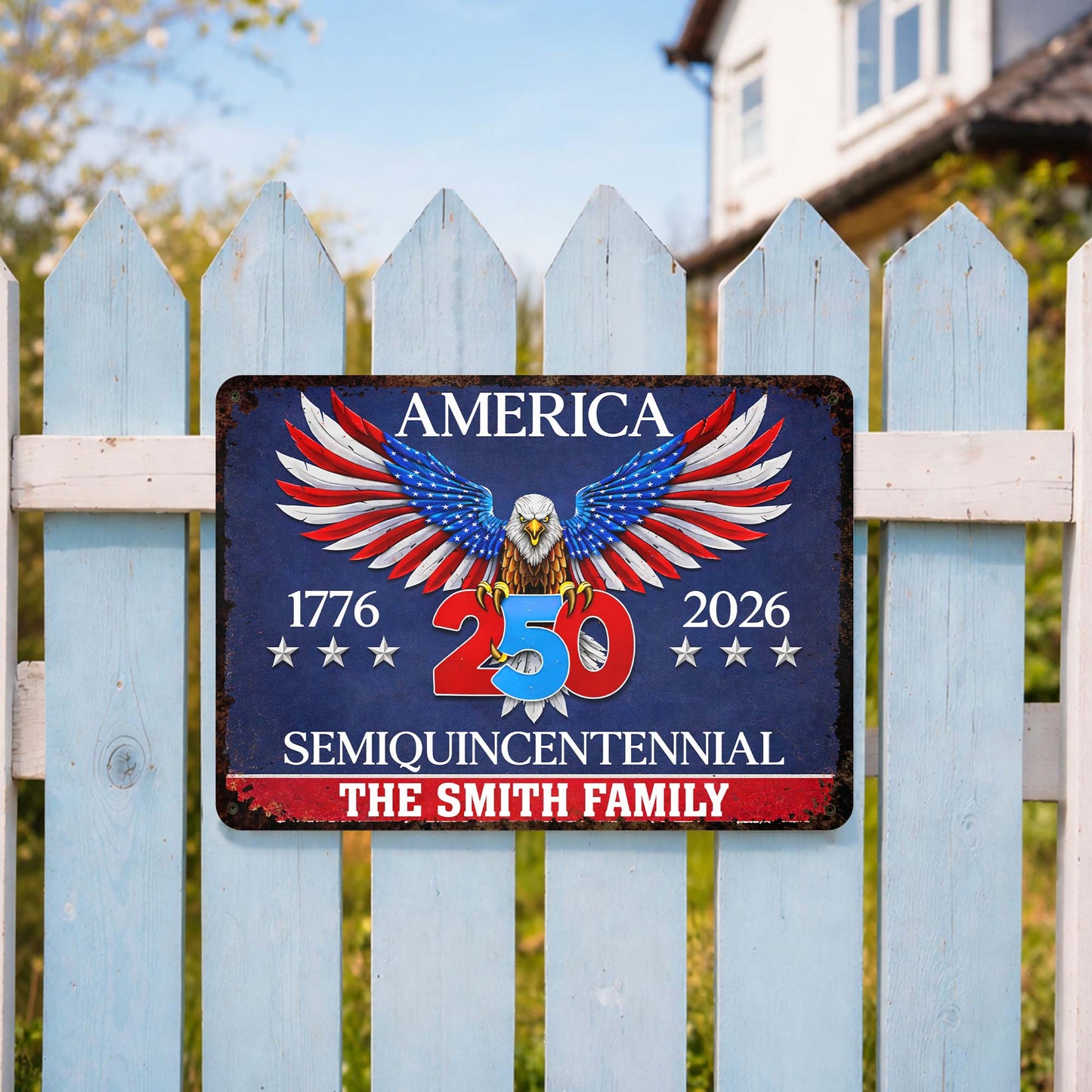 Celebrate America's Semiquicentennial With Eagle And Stars