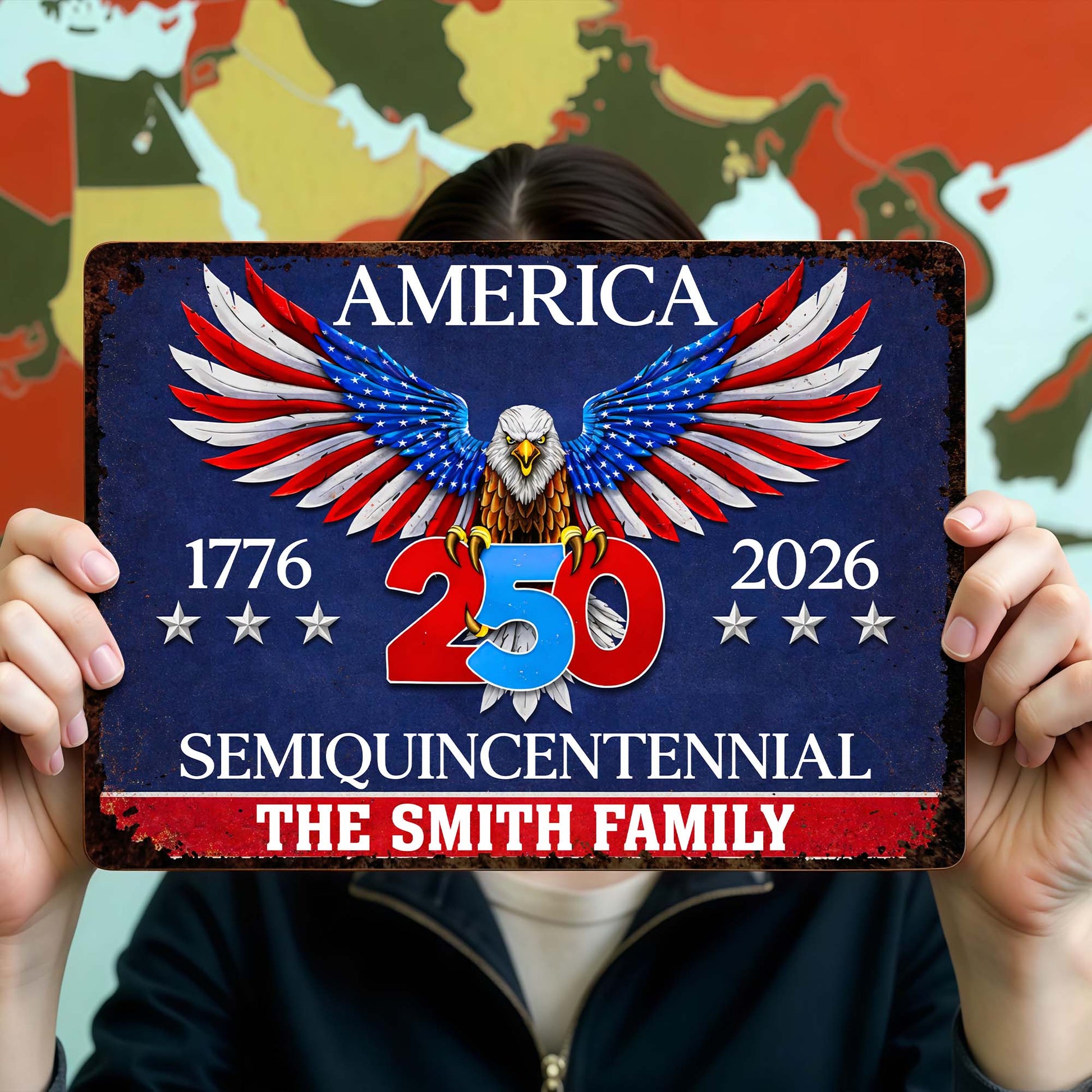 Celebrate America's Semiquicentennial With Eagle And Stars
