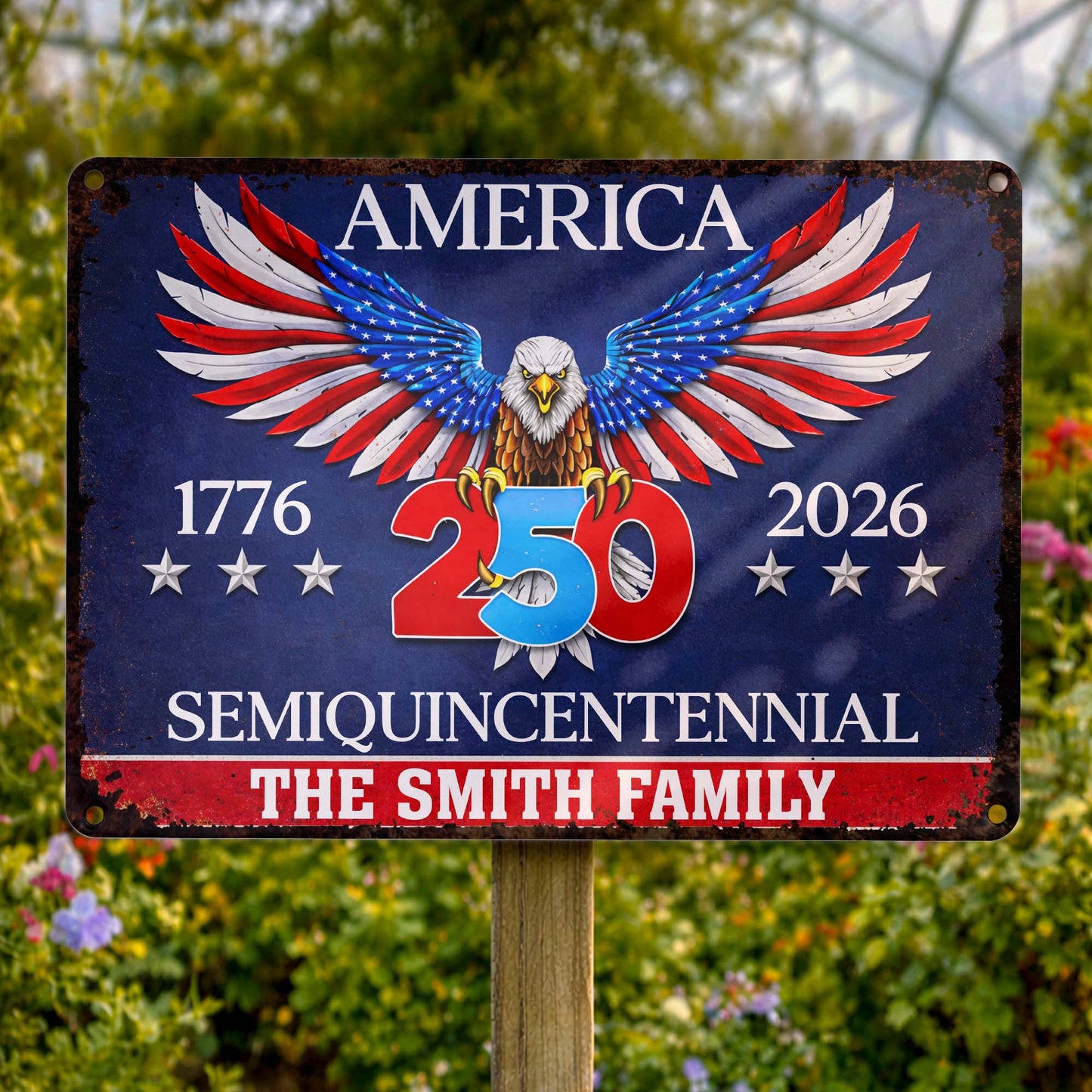 Celebrate America's Semiquicentennial With Eagle And Stars