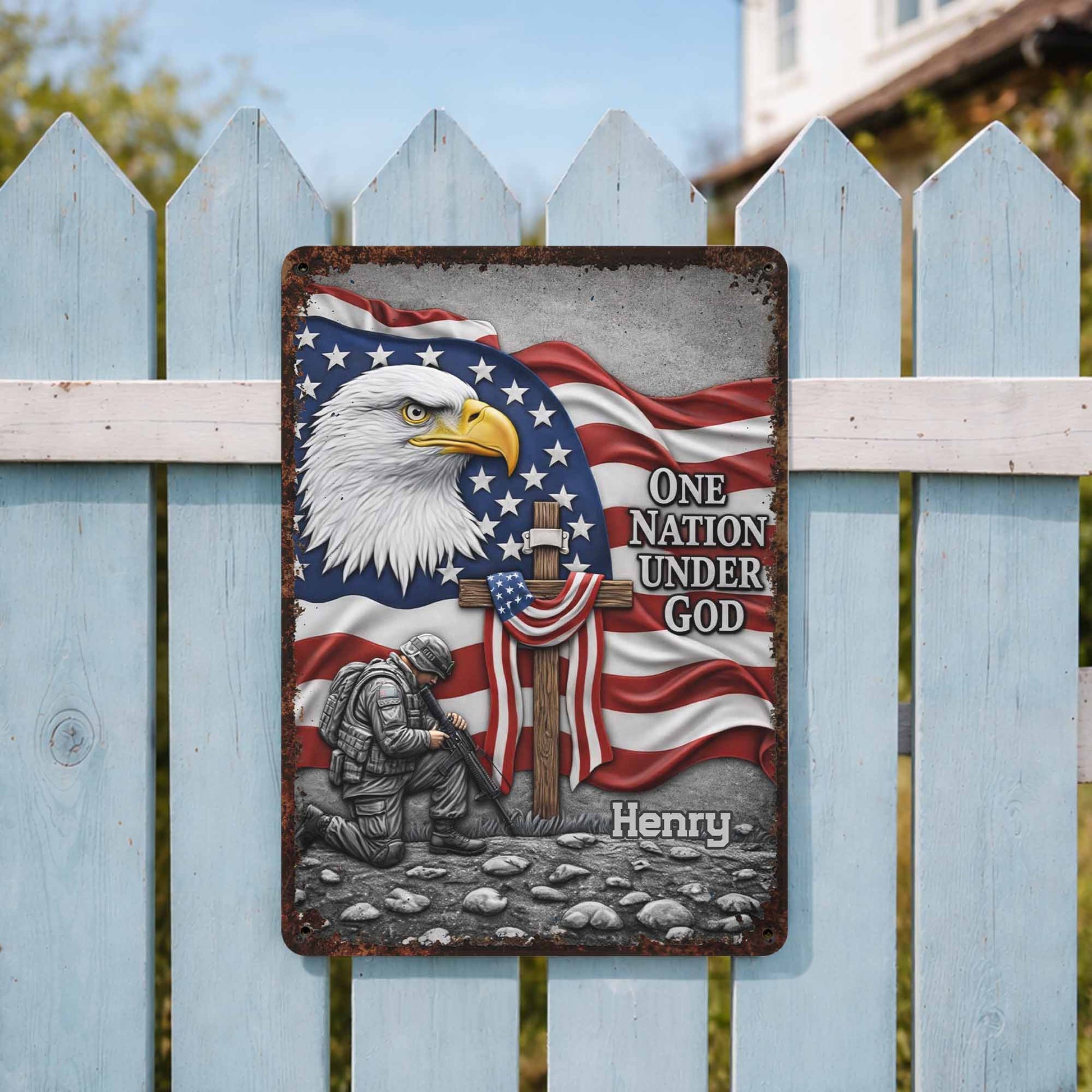 One Nation Under God, Eagle And American Flag