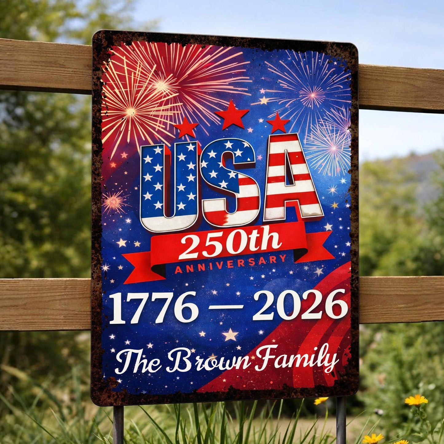USA 250th Anniversary, Fireworks Celebration Plaque