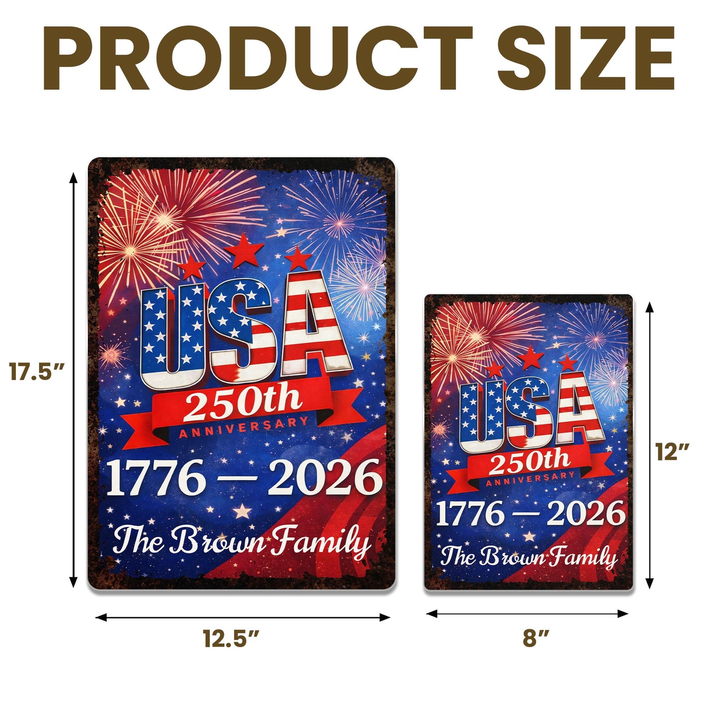 USA 250th Anniversary, Fireworks Celebration Plaque