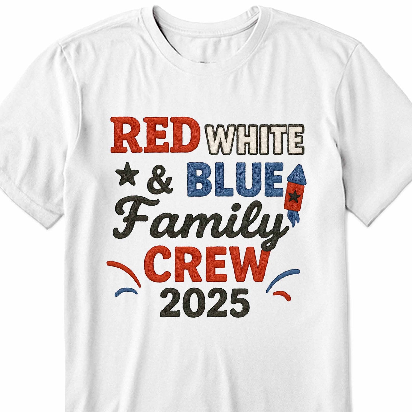 Red White & Blue Family Crew For Patriotic Celebrations