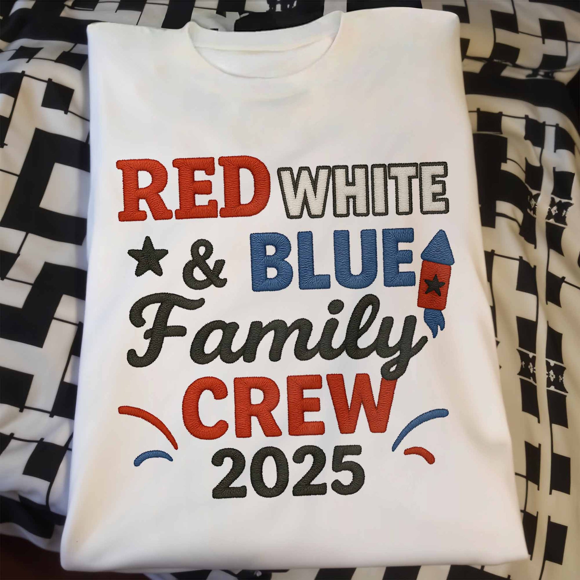 Red White & Blue Family Crew For Patriotic Celebrations