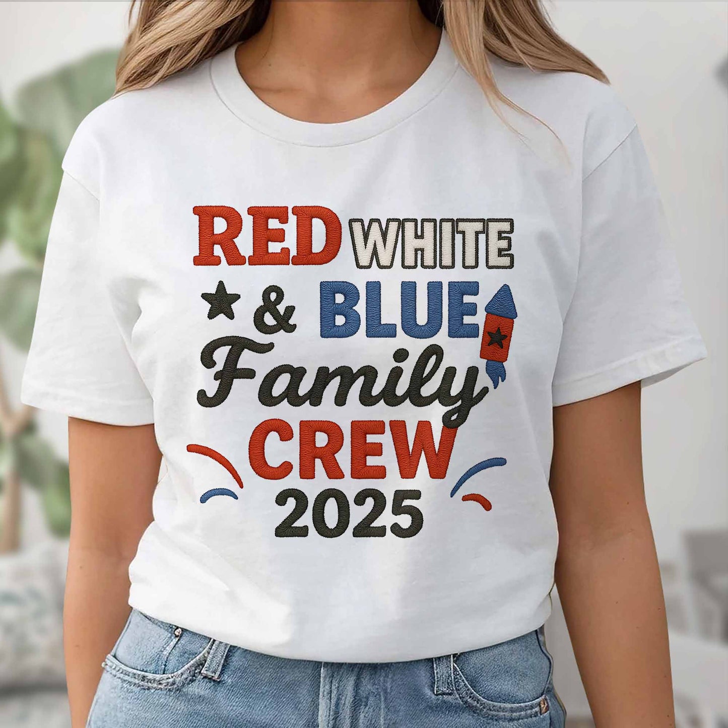 Red White & Blue Family Crew For Patriotic Celebrations