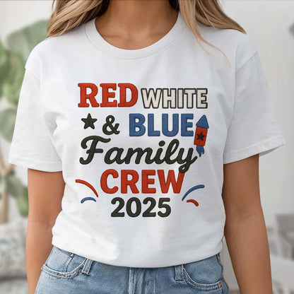 Red White & Blue Family Crew For Patriotic Celebrations