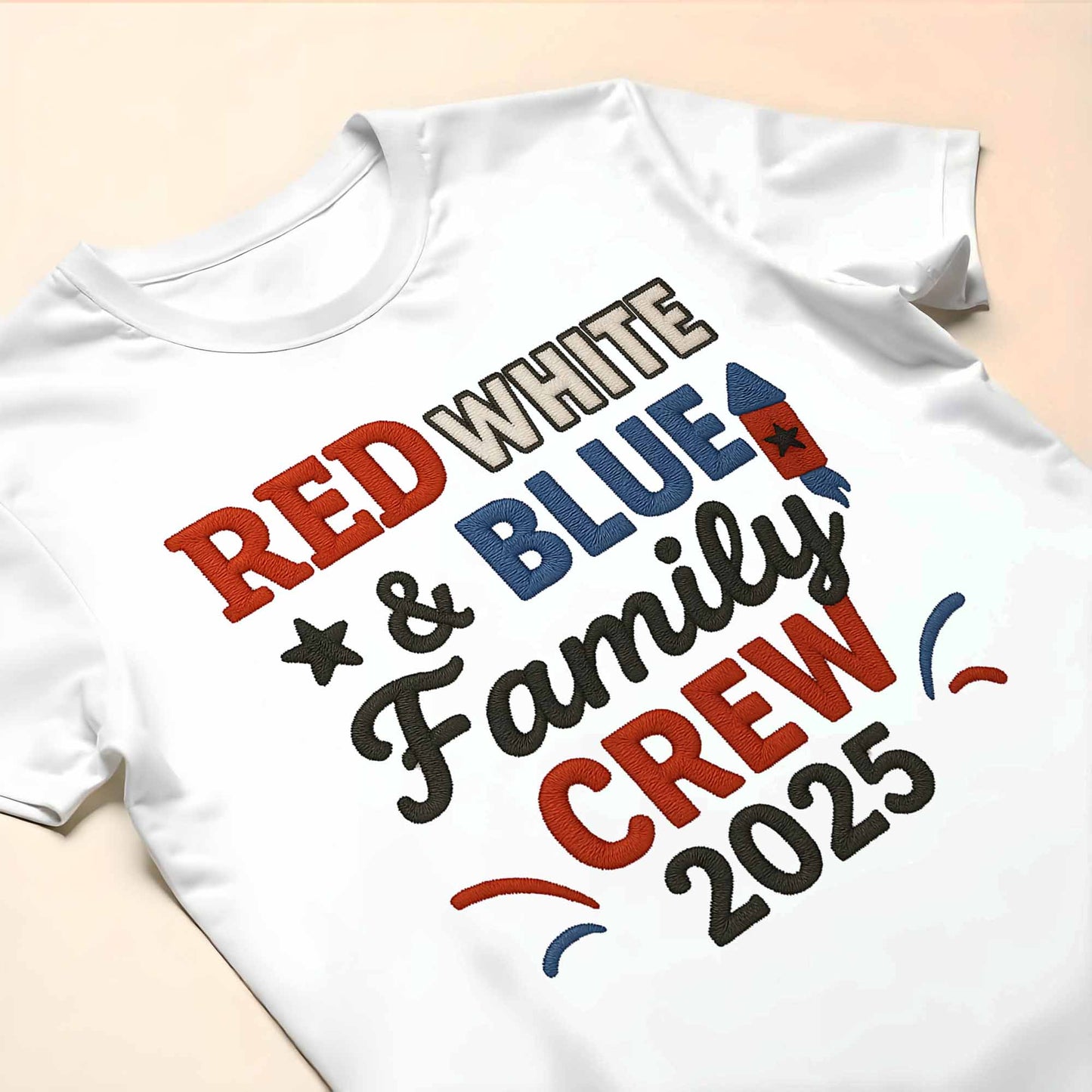 Red White & Blue Family Crew For Patriotic Celebrations