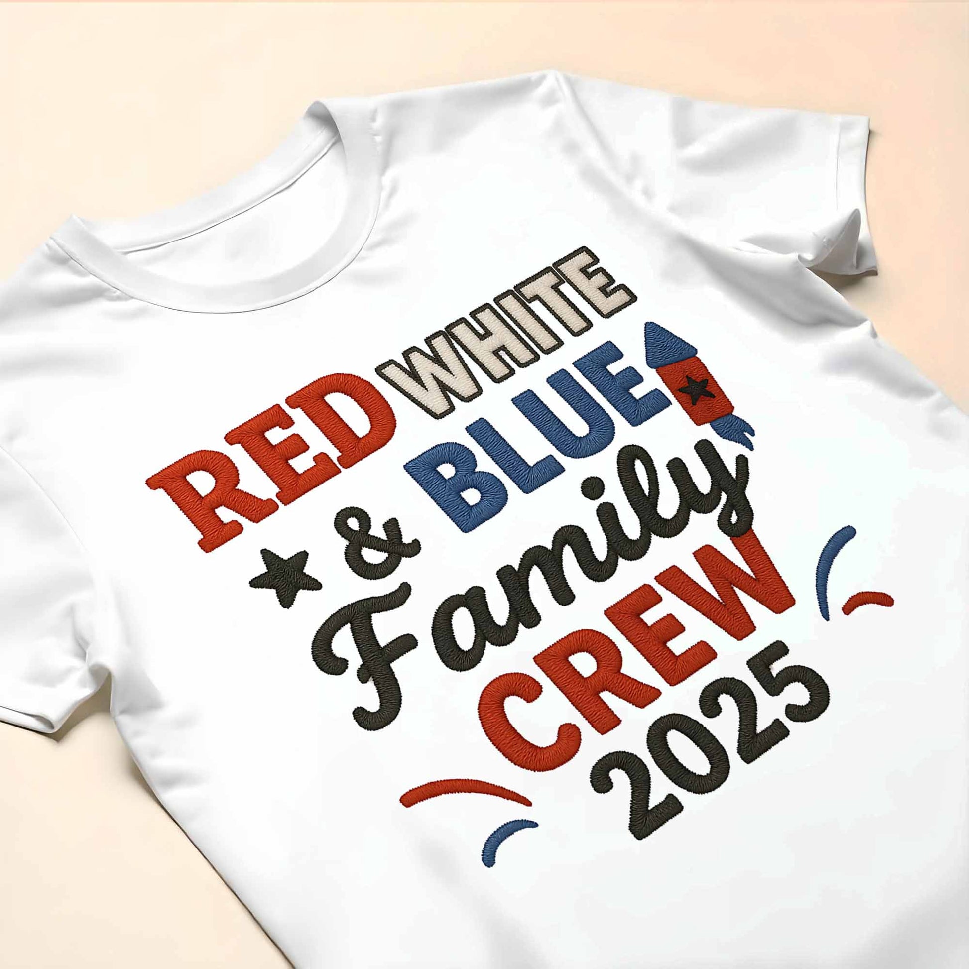 Red White & Blue Family Crew For Patriotic Celebrations