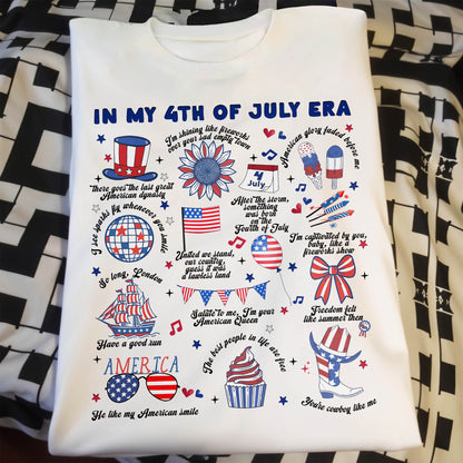 In My 4th Of July Era With American Flag And Fireworks