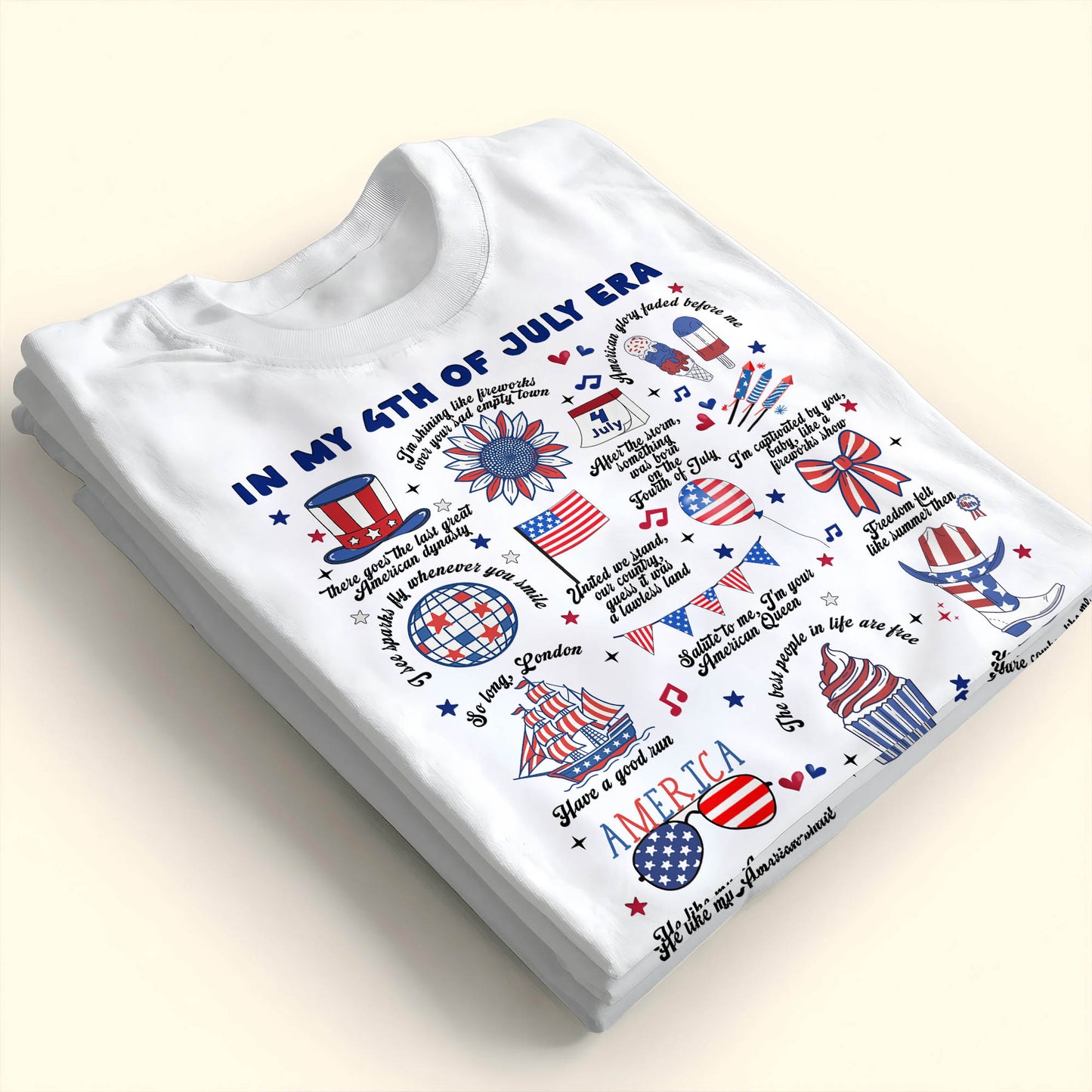 In My 4th Of July Era With American Flag And Fireworks