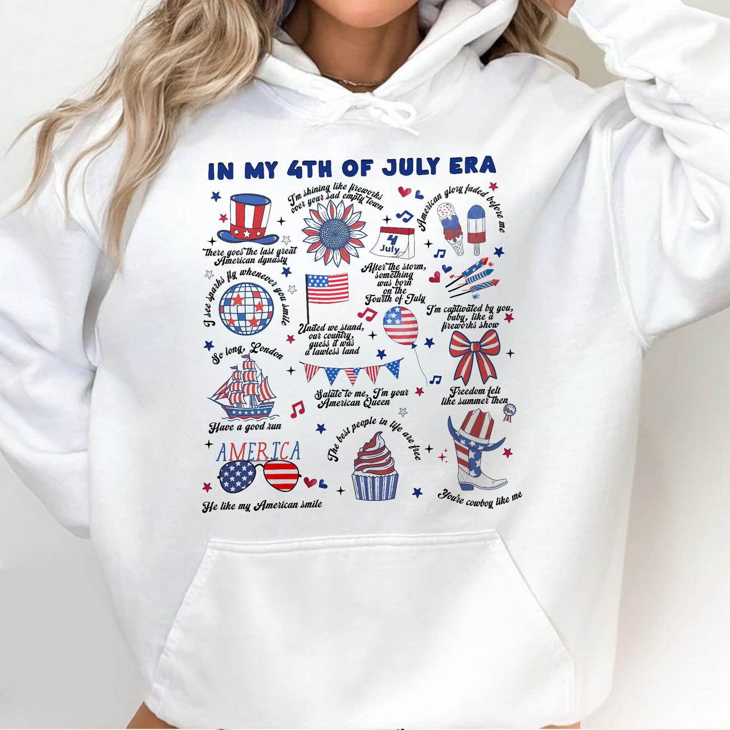 In My 4th Of July Era With American Flag And Fireworks