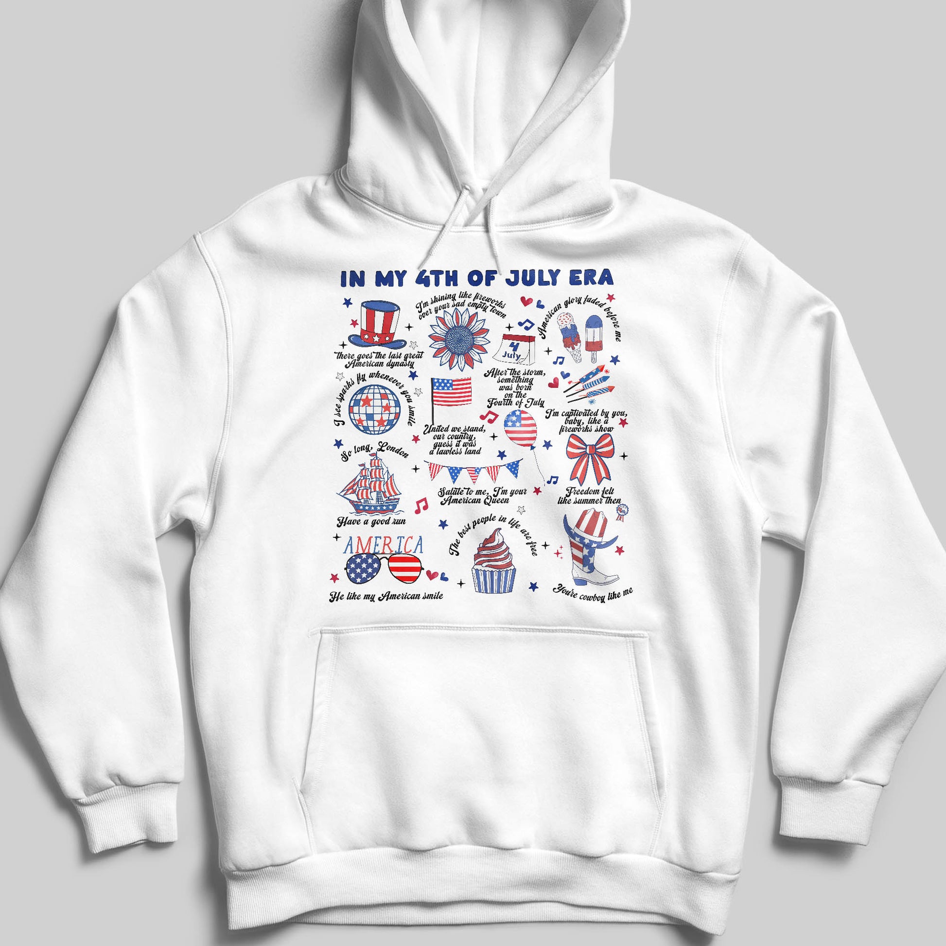 In My 4th Of July Era With American Flag And Fireworks