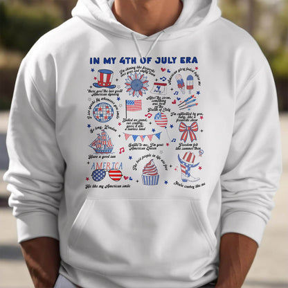 In My 4th Of July Era With American Flag And Fireworks