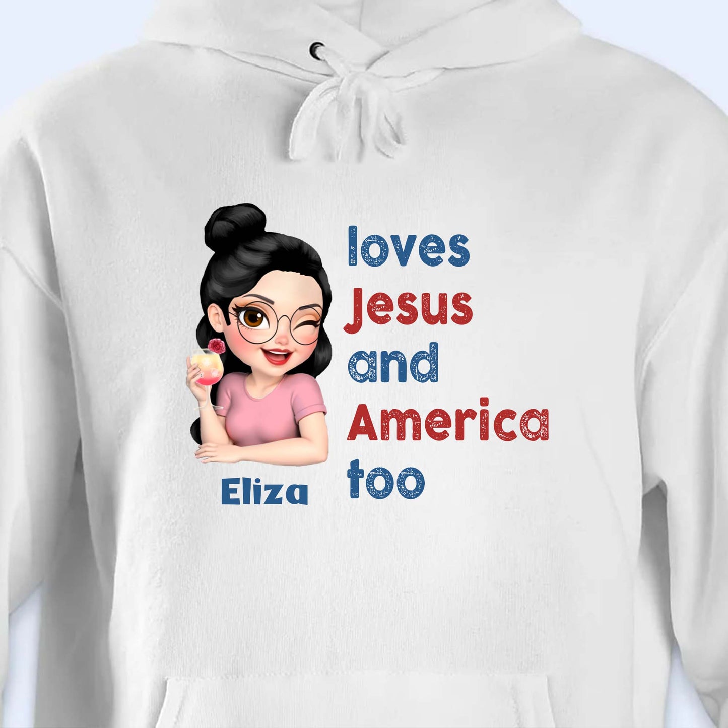 Loves Jesus And America Too Patriotic Shirt