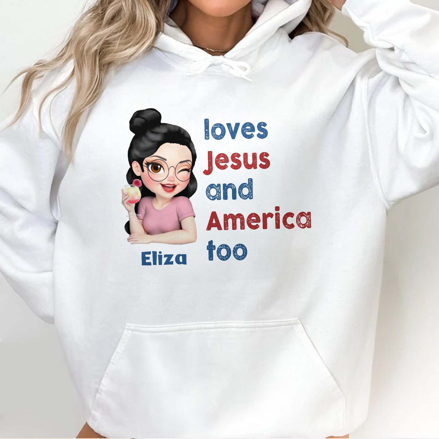 Loves Jesus And America Too Patriotic Shirt