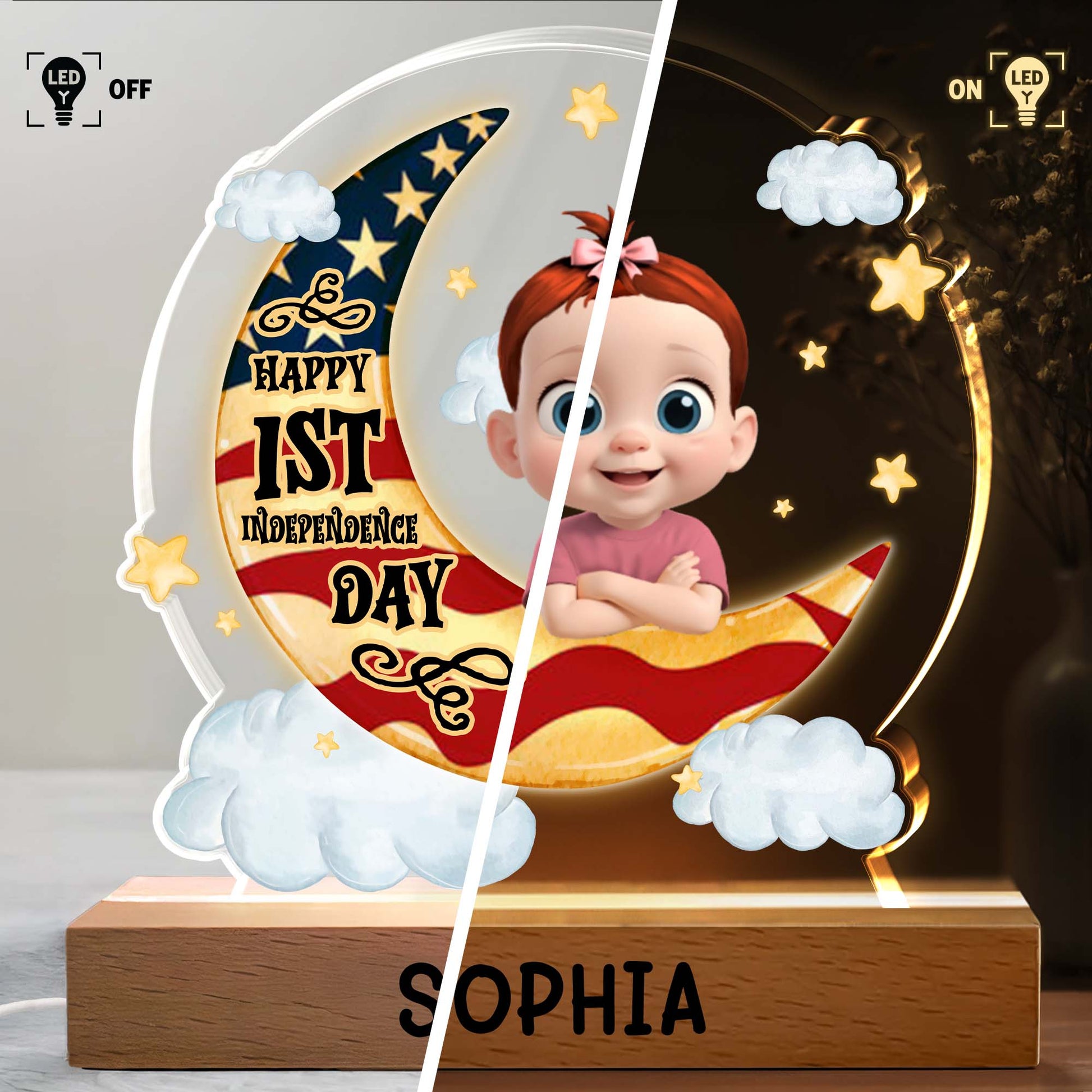 Happy 1st Independence Day, Baby On Moon