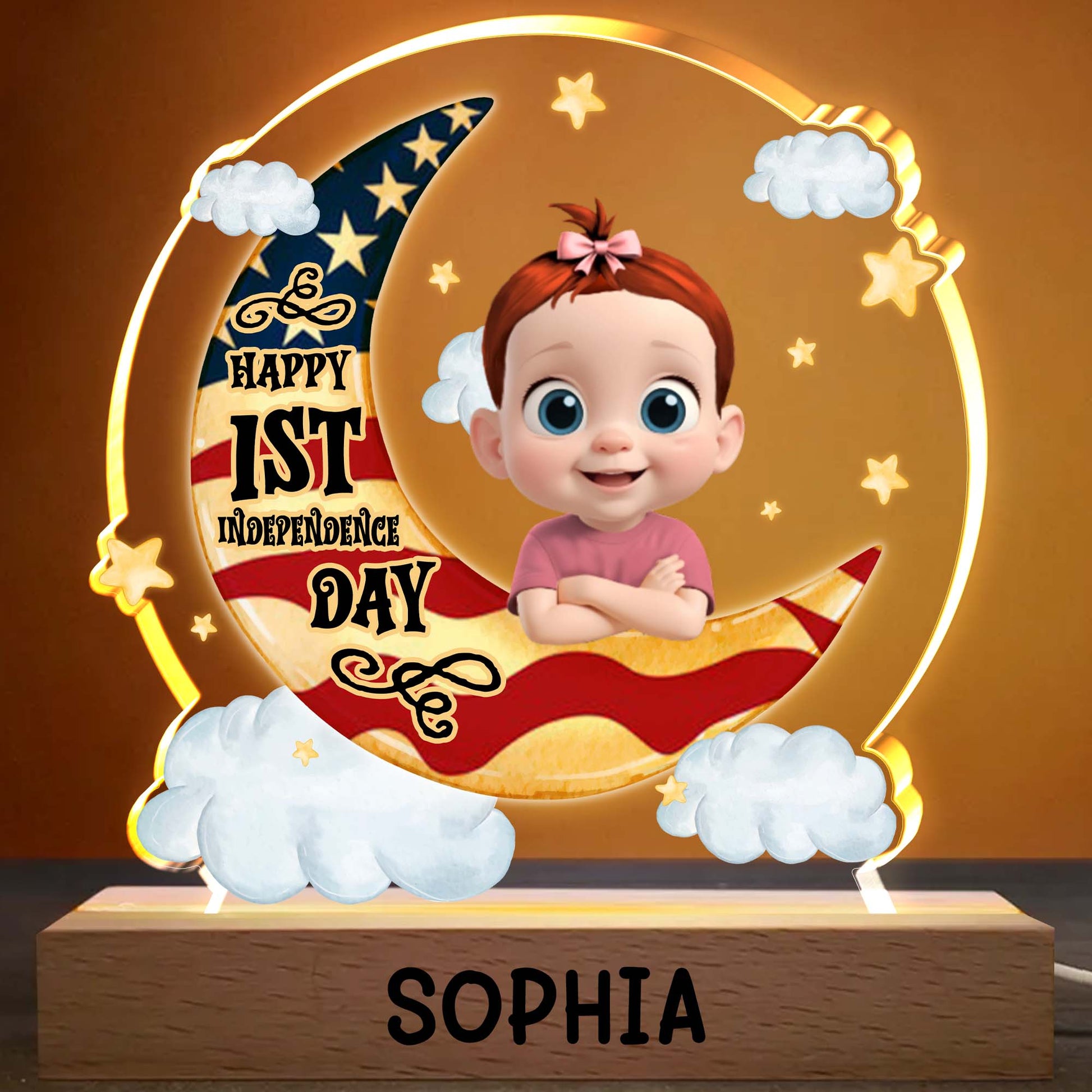 Happy 1st Independence Day, Baby On Moon