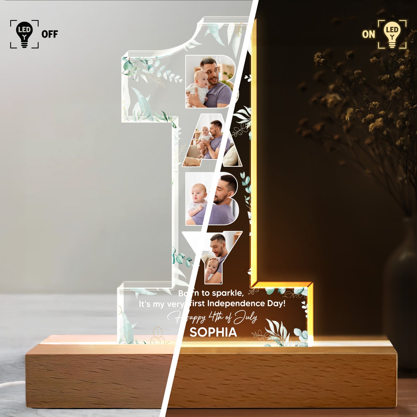 Born To Sparkle, Happy 4th Of July LED Light