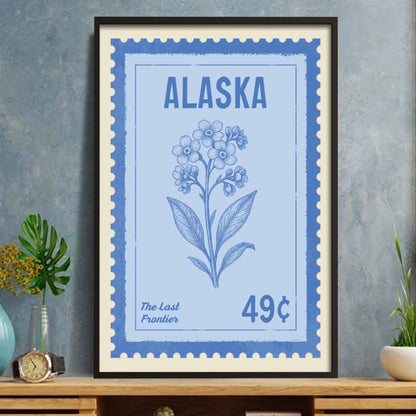 Vintage Rose Stamp Poster