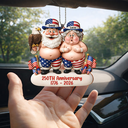 Celebrating Our Freedom And Anniversary With American Flags And Eagle