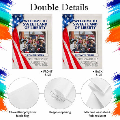 Welcome To Sweet Land Of Liberty American Flag