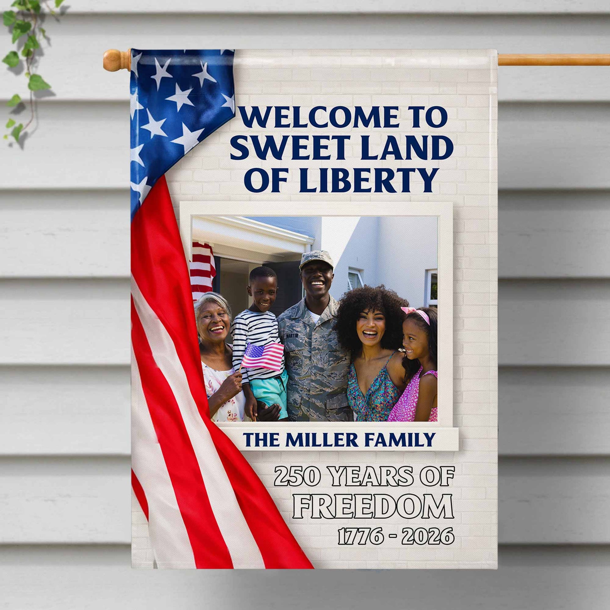 Welcome To Sweet Land Of Liberty American Flag